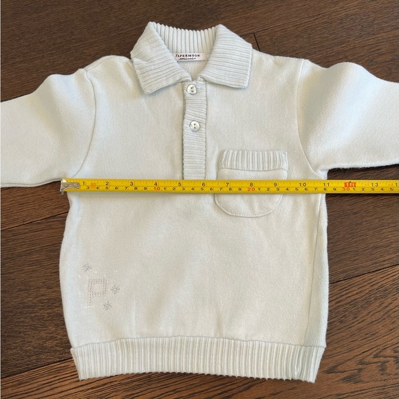 Cozy Designer Baby Outfit PAPERMOON mini Size 12 Months Light Blue Warm - Picture 5 of 16